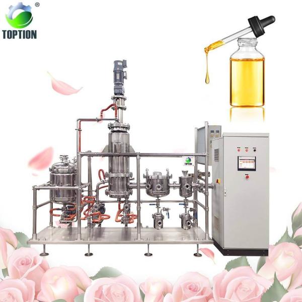 Quality Rose Essential Oil Extraction Wiped Film Evaporator Short Path Distillation Unit for sale