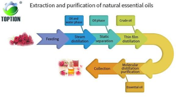 Quality Rose Essential Oil Extraction Wiped Film Evaporator Short Path Distillation Unit for sale