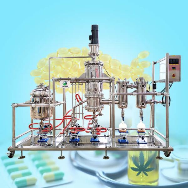 Quality 50L Jacketed Wiped Film Molecular Distillation System For Fish Oil for sale