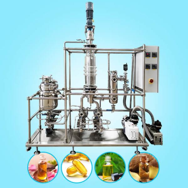 Quality 50L Jacketed Wiped Film Molecular Distillation System For Fish Oil for sale