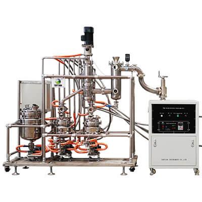 China Evaporador de película limpiada horizontal de 316L de 5 litros para destilación de vía corta en venta