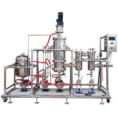 China Sistema de destilación molecular del evaporador de película limpiado con depósito con chaqueta de 30L en venta