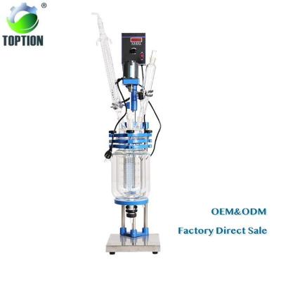 China Crystallization Glass & Stainless Steel Reactor TOPTION China for sale