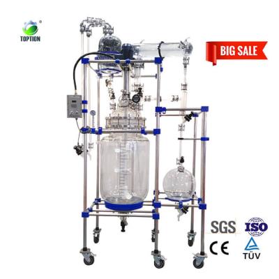 China 150L Distillation Reactor Water Cooled Jacketed Lab Reactor for sale