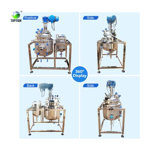 Quality Stainless Steel Crystallization Reactor Toption 50L Jacketed Reactor for sale