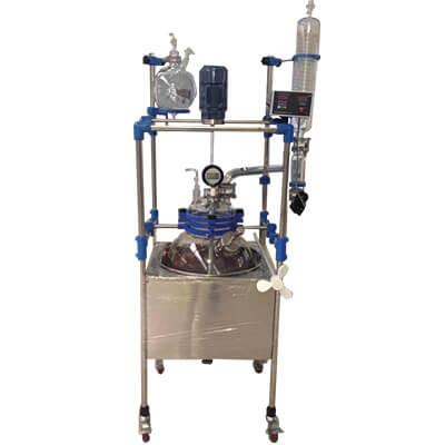China Single Layer Glass Reactor 1L 2L 3L Glass & Stainless Steel Reactor for sale