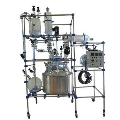 Quality Single Layer Glass Reactor 1L 2L 3L Glass & Stainless Steel Reactor for sale