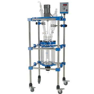 Quality Three Layer Glass Reactor 1L-100L Glass & Stainless Steel Reactor for sale