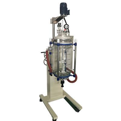 Quality 100L 200L 500L Jacketed Glass Reactor Double Layer Customize for sale
