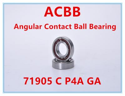中国 71905 C P4A GAの角度の接触のボール ベアリング32000RPM-36000RPM 販売のため