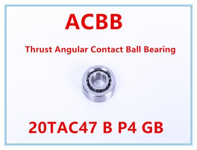 China 20TAC47 B P4 GB empurrou o rolamento de esferas angular 9000RPM-10000RPM do contato à venda
