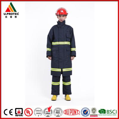 Chine Manteau de sapeur-pompier d'habillement de Nomex franc longs/commandant du feu Uniform XS à la taille 4XL à vendre
