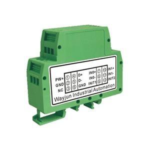 China WJ20 series16bits  2-CH 4-20mA to RS485/232  green A/D Converters analog I/O module CE approved  DIN35 for sale