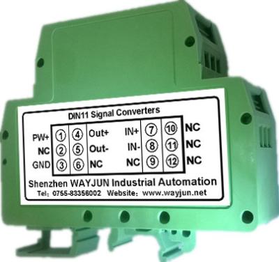 China WAYJUN 3000VDC isolation Potentiometer to DC Signal Transmitter signal converter green DIN35 CE approved for sale