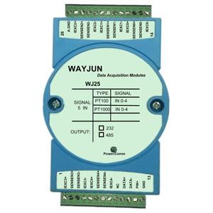 China wayjun WJ25 series 5 channels RTD Temperature Signal to RS485/232 temperature signal acquisition 24bits blue for sale