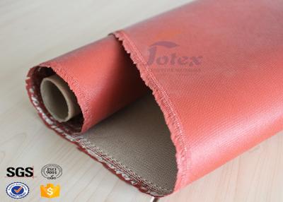 China 1200 Degree Silicone Coated Glass Cloth , Heat Resistant Fabric Fiberglass for sale