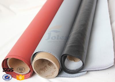 China Red Silicone Rubber Coated High Silica Fabric for Welding Protection 1.4mm for sale