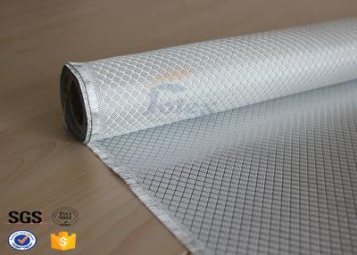 China Flame Retardant Fiberglass Fabric Silver Plated Fabric Double Sides 230g for sale