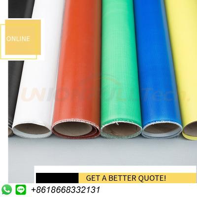 China Colored1 Silicone Coated Glass Fiber Fabric Heat Insulation 15oz For Insulation Jackets for sale