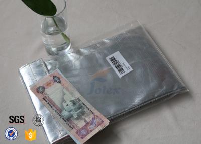 China comfortable Glass Fibre Cloth Fire Resistant Document Bag / Fireproof Cash Pouch for sale