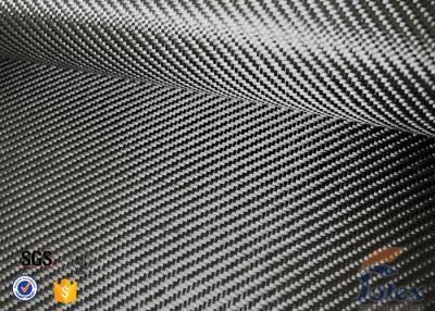 China 3K 200g 0.3mm Twill Weave Silver Coated Fabric Carbon Fiber Fabric for sale