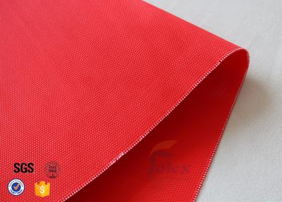 China Red Acrylic Coated Fiberglass Fabric For Industrial Fire / Welding Blanket for sale