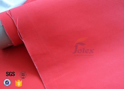 中国 0.45mmの産業火毛布のための赤いアクリルの上塗を施してあるガラス繊維の火毛布 販売のため