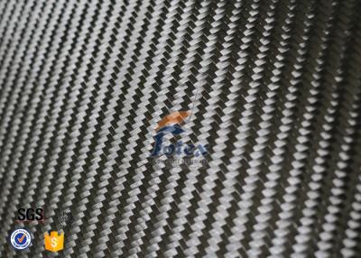 China Materiales de aislamiento térmico negros de la fibra de carbono de la armadura de tela cruzada 3K 6oz 0.3m m en venta