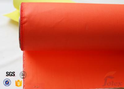 China Tela revestida de acrílico anaranjada 280g/m2 0.25m m de la fibra de vidrio resistentes al fuego en venta