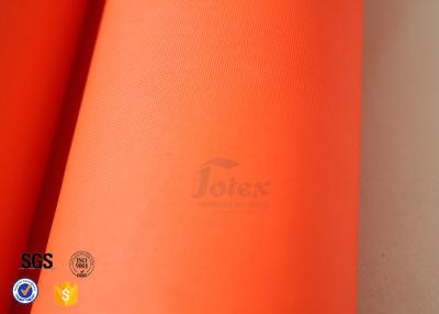 China 260g 0.25mm Orange PU Coated Fibreglass Fabric Anti Chemical Corrosion for sale