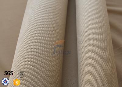 China 800℃ Fiberglass Fire Blanket 1.2mm 1150g , Satin Weave Brown Silica Fabric for sale