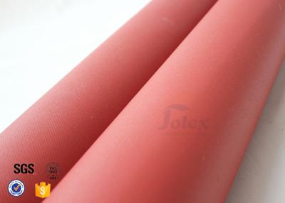 China Red Silicone Coated High Silica Fiberglass Fire Blanket 22oz 0.7mm Break Twill for sale