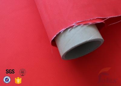 China Fire Blanket Red Acrylic Coated Fiberglass Flame Resistant Fabric 260℃ 480g for sale