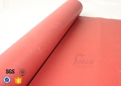 China Red Silicone Coated Silica Fabric 800℃ 0.7mm Fiberglass Insulation Materials for sale