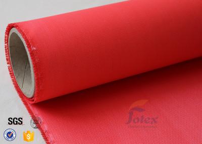 China Acrylic Coated Fiberglass Fire Blanket Materials Red 0.45mm Welding Protection for sale