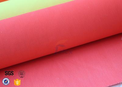 China Acrylic Coated Fiberglass Fire Blanket Fabric Red 490GSM Welding Sparks Shield for sale