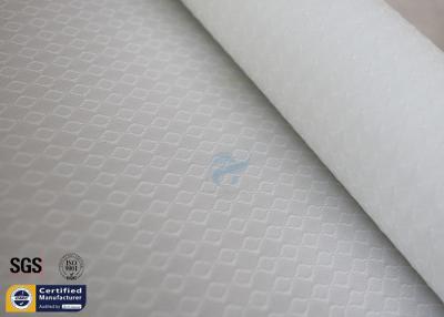 China White Silicone Coated Fiberglass Fabric 0.25mm 300gsm BBQ Fireproof Apron Cloth for sale