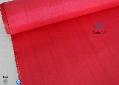 China C - Glass Double Sides 40/40g 0.45mm Red Silicone Coated Fiberglass Fabric Waterproof for sale