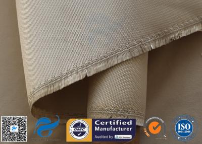 China 1150g 1.2mm Brown Silica Fabric 800℃ Kiln Heat Insulation Fiberglass Cloth for sale