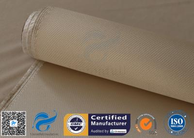 China 34oz 1.2mm Brown Satin Silica Fabric High Temperature Heat Insulation For Ovens for sale
