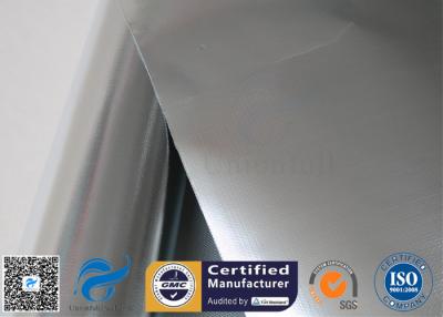 China 0.43mm Heat Reflective Silver Plated Fabric Aluminum Foil Fiberglass Cloth for sale