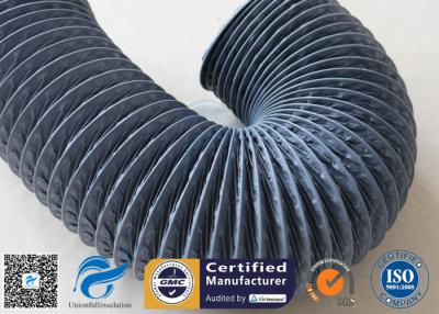 Cina canalizzazione flessibile grigia dell'aria della vetroresina del tubo flessibile ricoperta PVC di vetro di fibra di 150mm in vendita