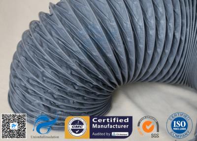 China El PVC resistente al fuego 200℃ cubrió el tubo de aire flexible de la tela de la fibra de vidrio para la ventilación en venta