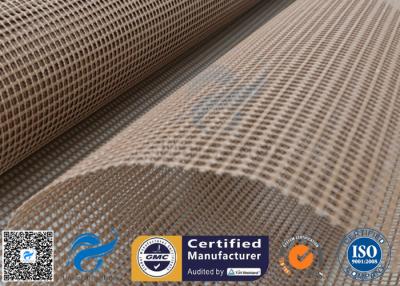 China PTFE Coated Fiberglass Fabric 580GSM 4*4MM Mesh Screen Printing Conveyor Belt for sale