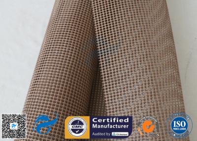 China 600g PTFE Coated Glass Fibre Fabric Mesh Fabric Conveyor Belt 4x4 for sale