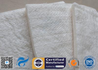 China 25mm 1200℃ White Fiberglass Needle Mat High Silica Heat Insulation Blanket for sale