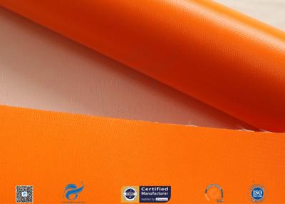 China Thermal Insulation Materials 0.45mm One Side Orange Silicone Coated Fiberglass Fabric for sale