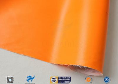 Chine Matériaux d'isolation thermique enduits oranges de tissu de fibre de verre en caoutchouc de silicone à vendre
