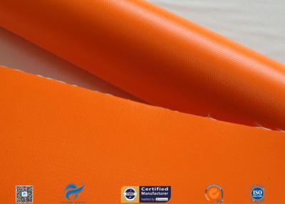 China Orange 510g Silicone Coated Fiber Glass Cloth For Fabric Expansion Joint for sale