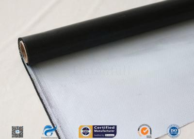 China 0.45mm Black Silicone Coated Thermal Insulation Fiberglass Fabric 8H Satin Weave for sale